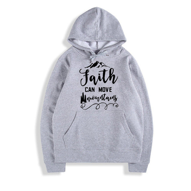 Faith Can Move Mountains Sweatshirt - Faith Based Fashion Hoodie