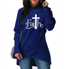 Load image into Gallery viewer, Faith Cross Print Hoodie - Faith Based Fashion Hoodie