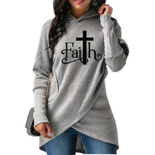 Load image into Gallery viewer, Faith Cross Print Hoodie - Faith Based Fashion Hoodie