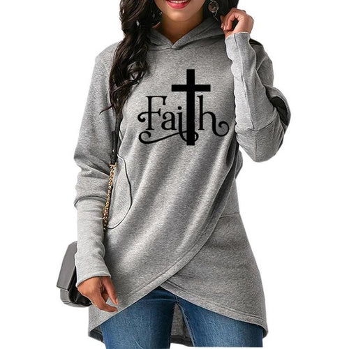 Faith Cross Print Hoodie - Faith Based Fashion Hoodie