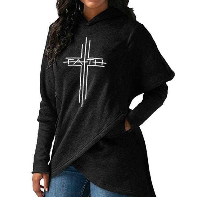 Faith Cross Hoodie - Faith Based Fashion Hoodie