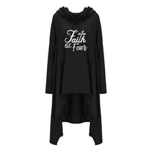 Load image into Gallery viewer, Oversized Cardigan Style Faith Not Fear Hoodie - Faith Based Fashion Hoodie