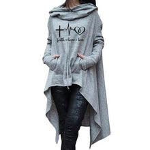 Load image into Gallery viewer, Oversized Cardigan Style Faith Hope Love Hoodie - Faith Based Fashion Hoodie