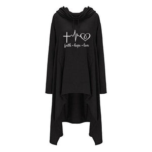 Oversized Cardigan Style Faith Hope Love Hoodie - Faith Based Fashion Hoodie