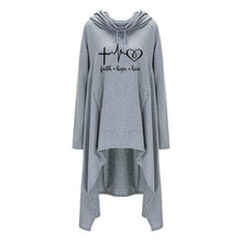 Load image into Gallery viewer, Oversized Cardigan Style Faith Hope Love Hoodie - Faith Based Fashion Hoodie