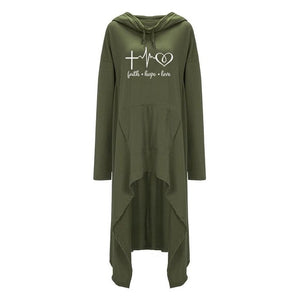 Oversized Cardigan Style Faith Hope Love Hoodie - Faith Based Fashion Hoodie