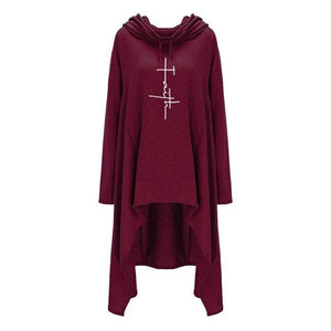 Oversized Cardigan Style Faith Hoodie - Faith Based Fashion Hoodie