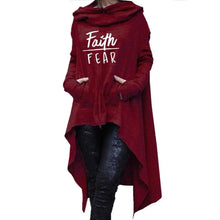 Load image into Gallery viewer, Oversized Cardigan Style Faith Over Fear Hoodie - Faith Based Fashion Hoodie