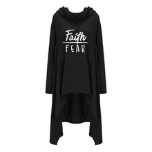 Load image into Gallery viewer, Oversized Cardigan Style Faith Over Fear Hoodie - Faith Based Fashion Hoodie