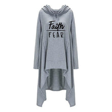 Load image into Gallery viewer, Oversized Cardigan Style Faith Over Fear Hoodie - Faith Based Fashion Hoodie