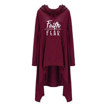 Load image into Gallery viewer, Oversized Cardigan Style Faith Over Fear Hoodie - Faith Based Fashion Hoodie